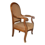 Fauteuil louis philippe xix eme, style voltaire a dossier bas