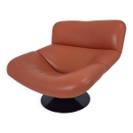 Fauteuil lounge artifort f518 par geoffrey harcourt en cuir, annes 1970