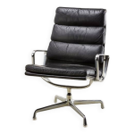 Fauteuil lounge charles & ray eames ea216 soft pad pour herman miller 1969