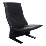 Fauteuil lounge vintage en cuir  concorde  par pierre paulin pour artifort, ann�es 1980