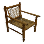 Fauteuil lounge vintage de style audoux france ann�es 50