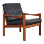 Fauteuil lounge vintage en teck par illum wikkelsø pour niels eilersen, 1960. Fauteuil lounge vintage en teck par illum wikkelsø pour niels eilersen, 1960.