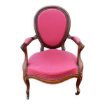 Fauteuil médaillon louis philippe, vintage, fin xixème s, début xxème s. Fauteuil médaillon louis philippe, vintage, fin xixème s, début xxème s.