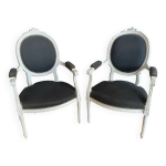 Fauteuils mdaillons louis xvi