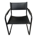 Fauteuil métal laqué noir Fauteuil métal laqué noir