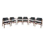 Fauteuils mid - century par arne vodder, 1960s, set de 6 Fauteuils mid - century par arne vodder, 1960s, set de 6