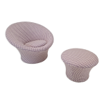 Fauteuil mushroom et pouf par pierre paulin pour artifort, annes 1960