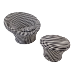 Fauteuil mushroom et pouf par pierre paulin pour artifort, ann�es 1960