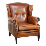 Fauteuil à oreilles en cuir de mouton Fauteuil à oreilles en cuir de mouton