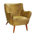 Fauteuil original années 50 - 60 design italien doré Fauteuil original années 50 - 60 design italien doré
