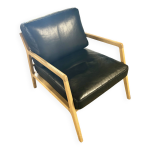 Fauteuil osaka cuir noir - altassina