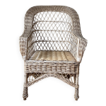 Fauteuil en osier haut dossier  abuela