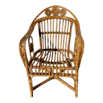 Fauteuil en osier à médaillons Fauteuil en osier à médaillons