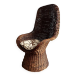 Chaise longue en osier