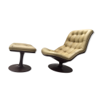 Fauteuil + ottoman georges van rijck pour beaufort, 1970 Fauteuil + ottoman georges van rijck pour beaufort, 1970