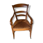 Fauteuil en paille poque restauration