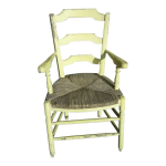 Fauteuil paill normand ancien