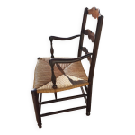 Fauteuil paill provenal ancien