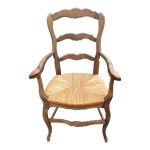 Fauteuil paille rustique