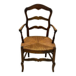 Fauteuil paillé de style provencal dit parfois fauteuil de marais Fauteuil paillé de style provencal dit parfois fauteuil de marais