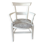 Fauteuil paille vintage