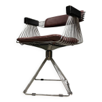 Fauteuil pivotant delta de rudi verelst pour novalux, 1974
