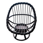 Fauteuil pivotant en rotin