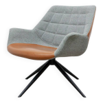 Fauteuil pivotant zuiver doulton gris / brun