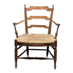 Fauteuil provenal, assise en paille