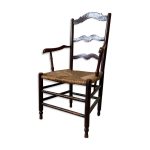 Fauteuil provençal paillé xixeme Fauteuil provençal paillé xixeme