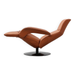 Fauteuil relax vintage jori symphony en cuir couleur brique
