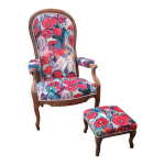 Fauteuil et repose - pied voltaire Fauteuil et repose - pied voltaire