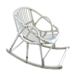 Fauteuil rocking chair enfant en rotin annes 60