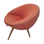 Fauteuil rond egg vintage annes 50