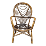 Fauteuil rotin bambou vintage