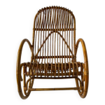 Fauteuil en rotin  bascule