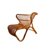 Fauteuil en rotin design danois