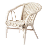 Fauteuil rotin enfant blanc