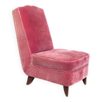 Fauteuil de salon en velours rose Fauteuil de salon en velours rose