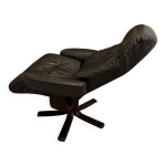 Fauteuil scandinave en cuir pleine fleur - marque hjellegjerde Fauteuil scandinave en cuir pleine fleur - marque hjellegjerde