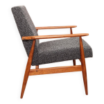 Fauteuil scandinave noir et blanc design granola par h. lis