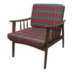 Fauteuil scandinave teck 1960 d�montable �cossais