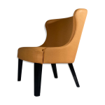 Fauteuil en simili cuire couleur abricot Fauteuil en simili cuire couleur abricot