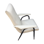 Fauteuil en ska blanc 1960