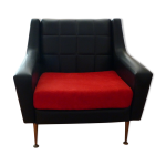 Fauteuil en ska et velours