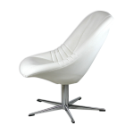 Fauteuil  space age  acier fibre de verre et simili - cuir france, circa 1970