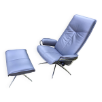 Fauteuil stressless modèle city avec repose pieds pouf gris Fauteuil stressless modèle city avec repose pieds pouf gris
