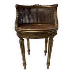 Fauteuil de style louis xvi en bois et stuc dor� xx si�cle
