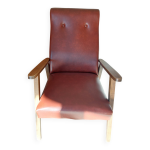 Fauteuil, style scandinave, pieds compas