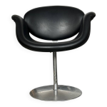 Fauteuil tulip pierre paulin artifort cuir noir